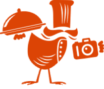 Logo de la Marque Poulet et Toque prenant une photo